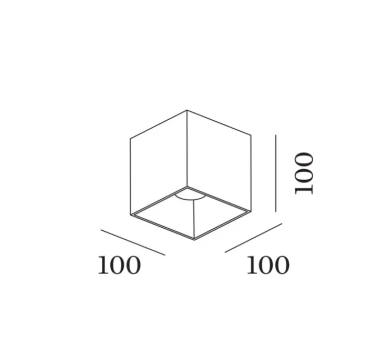 Plafonnier & Spot*Wever&Ducré Plafonnier, Box 1.0 LED, mat, LED, coupure de phase, 2700K, 670lm, L10cm, H10cm - blanc