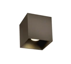 Plafonnier & Spot*Wever&Ducré Plafonnier, Box 1.0 LED, , LED, coupure de phase, 2700K, 670lm, L10cm, H10cm - bronze