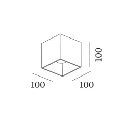 Plafonnier & Spot*Wever&Ducré Plafonnier, Box 1.0 LED, , LED, coupure de phase, 2700K, 670lm, L10cm, H10cm - bronze