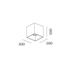 Plafonnier & Spot*Wever&Ducré Plafonnier, Box 1.0 Outdoor, , IP65, LED, 2700K, 580lm, L10cm, H10cm - blanc