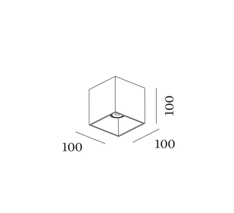 Plafonnier & Spot*Wever&Ducré Plafonnier, Box 1.0 Outdoor, , IP65, LED, 2700K, 580lm, L10cm, H10cm - blanc