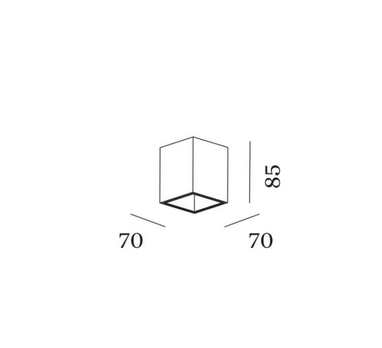 Plafonnier & Spot*Wever&Ducré Plafonnier, Box Mini 1.0 LED, , LED, 3000K, 470lm, L7cm, H8,5cm - bronze