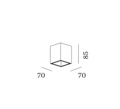 Plafonnier & Spot*Wever&Ducré Plafonnier, Box Mini 1.0 LED, , LED, 2700K, 440lm, L7cm, H8,5cm - blanc, champagne