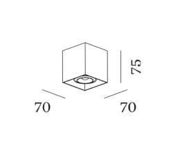 Plafonnier, Box Mini 1.0 PAR16, bronze, L7cm, H7,5cm - Wever&Ducré