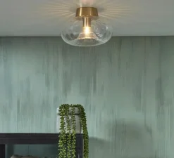 Plafonnier, Brussels, transparent, or, Ø28cm, H28cm - It's about Romi