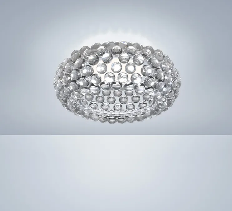 Plafonnier, Caboche Plus, transparent, LED, 2700K, 3645lm, Ø50cm, H19cm - Foscarini