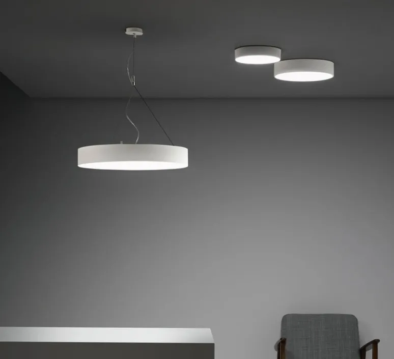 Plafonnier & Spot*LEDS C4 Plafonnier, Caprice, , IP23, LED, dim, 3000K, 3032 lm, Ø52cm, H8,4cm - blanc