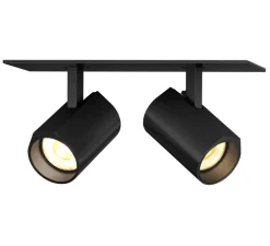 Plafonnier, Ceno 2.0, noir, LED, 2700K, 2x440lm, L15,4cm, H4cm - Wever & Ducré