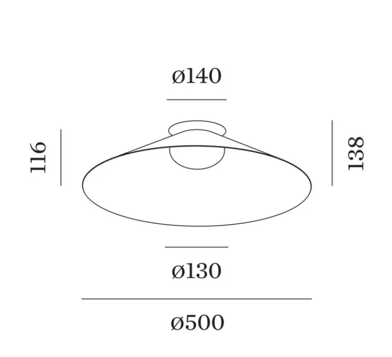 Plafonnier & Spot*Wever&Ducré Plafonnier, Clea 2.0, Feel Jade, 2700K, 615lm, L50cm, H13,8cm, P50cm - gris clair