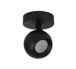 Plafonnier, Clement, noir, IP54, Ø10cm, H12,1cm - Zangra