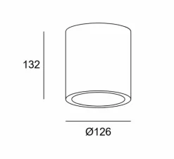 Plafonnier & Spot*LEDS C4 Plafonnier, Cosmos, , IP66, LED, 3000K, 1118 lm, Ø12,6cm, H13,2cm - Gris Urbain