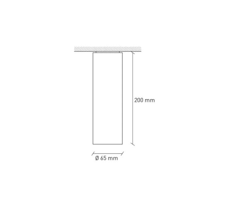 Plafonnier & Spot*Plato Design Plafonnier, Cromia M, , Ø6,5cm, H20cm - Gris foncé