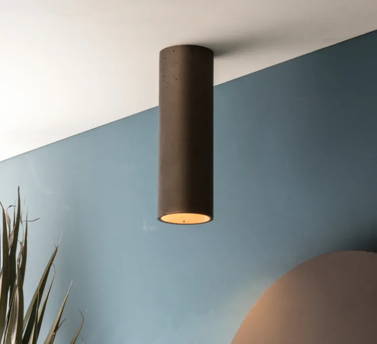 Plafonnier, Cromia M, Marron, Ø6,5cm, H20cm - Plato Design