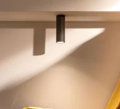 Plafonnier, Cromia M, Marron, Ø6,5cm, H20cm - Plato Design