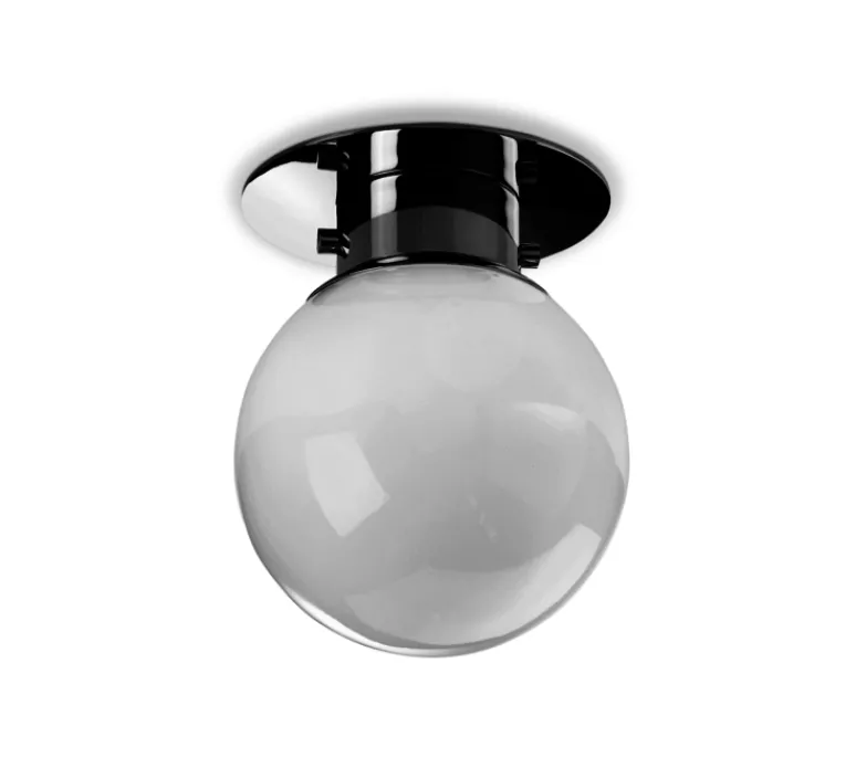 Plafonnier & Spot*Decor Walther Plafonnier de salle de bain, Globe 20, , Ø19cm, H25cm, IP44 - chrome