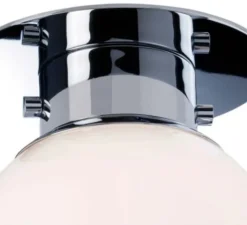 Plafonnier & Spot*Decor Walther Plafonnier de salle de bain, Globe 20, , Ø19cm, H25cm, IP44 - chrome
