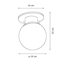 Plafonnier & Spot*Decor Walther Plafonnier de salle de bain, Globe 20, , Ø19cm, H25cm, IP44 - chrome