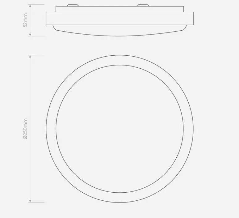 Plafonnier & Spot*Astro Plafonnier, Denia, , IP44, Ø25cm, H5,2cm - chrome poli