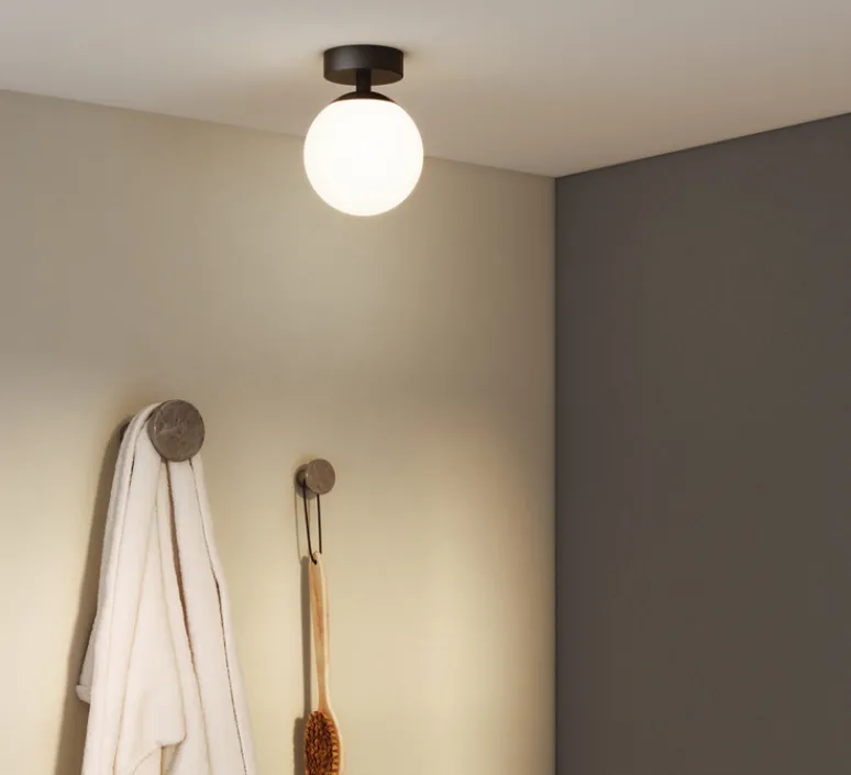 Plafonnier & Spot*Astro Plafonnier, Denver, , IP44, Ø12cm, H16cm - noir