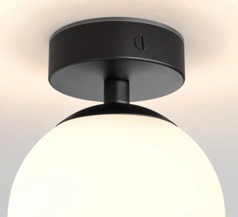 Plafonnier & Spot*Astro Plafonnier, Denver, , IP44, Ø12cm, H16cm - noir