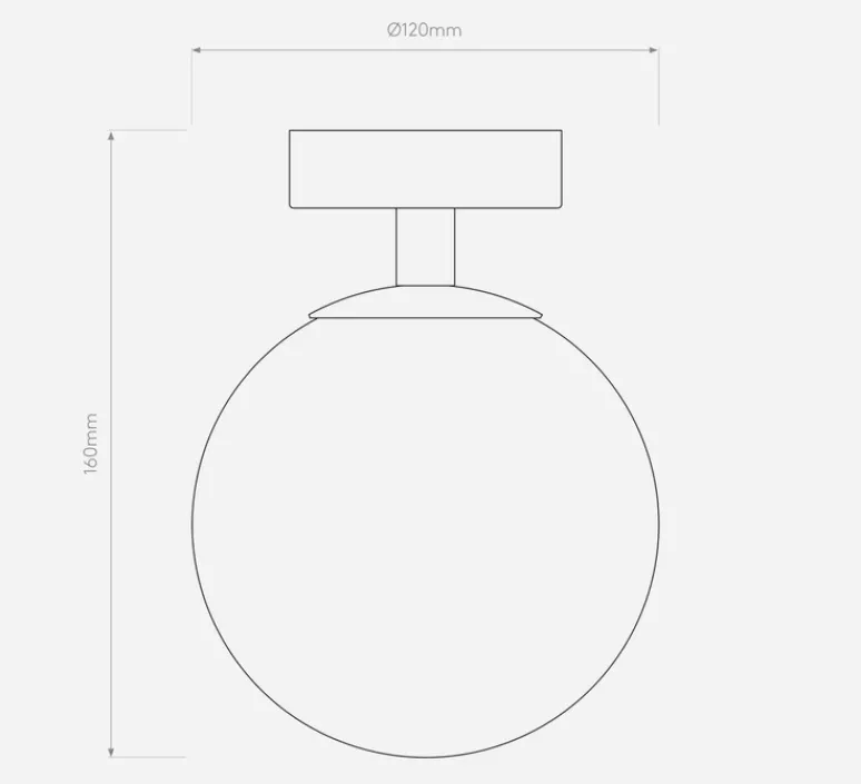 Plafonnier & Spot*Astro Plafonnier, Denver, , IP44, Ø12cm, H16cm - noir