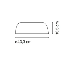 Plafonnier & Spot|Suspension*Marset Plafonnier, Djembé C42.13, , dim, LED, 2700K, 846lm, Ø40,3cm, H13.5cm - rouge