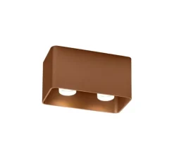 Plafonnier & Spot*Wever&Ducré Plafonnier, Docus 2.0, , LED, dim, 3000K, 1400 lm, L17,4cm, H9cm - cuivre