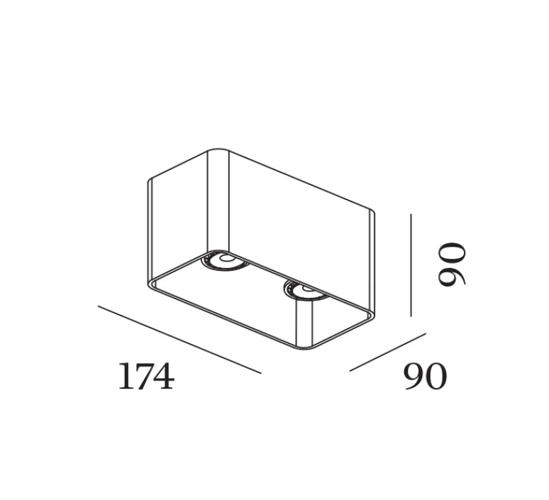 Plafonnier & Spot*Wever&Ducré Plafonnier, Docus 2.0 PAR16, , L17,4cm, H9cm - cuivre