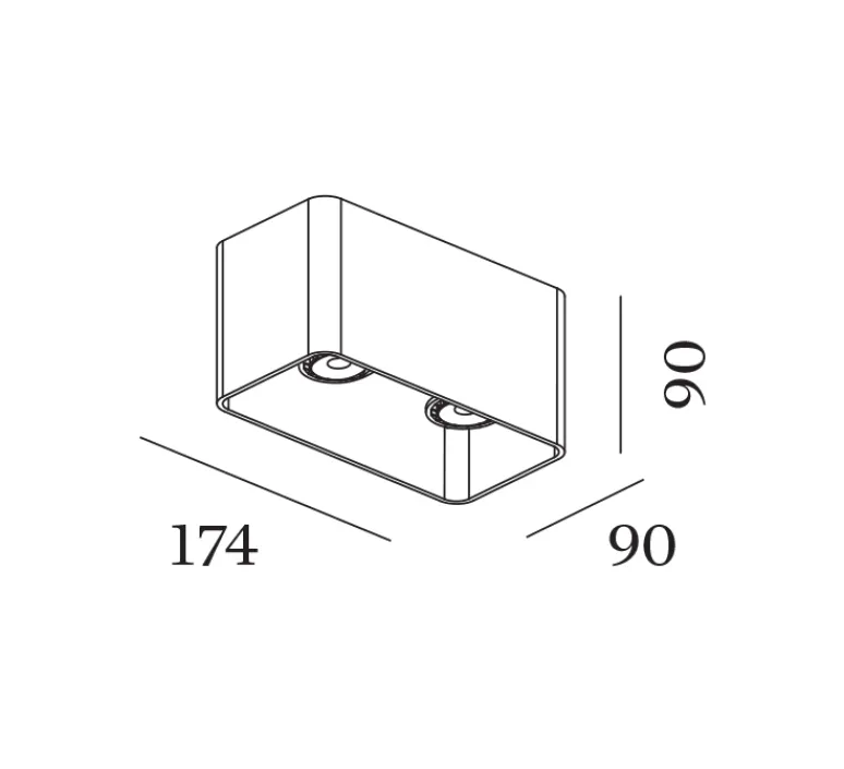 Plafonnier & Spot*Wever&Ducré Plafonnier, Docus 2.0 PAR16, , L17,4cm, H9cm - noir