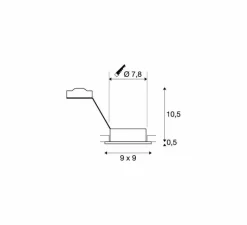 Plafonnier & Spot*SLV Plafonnier, Dolix Out, , IP65, L8,8cm, H8,8cm - blanc