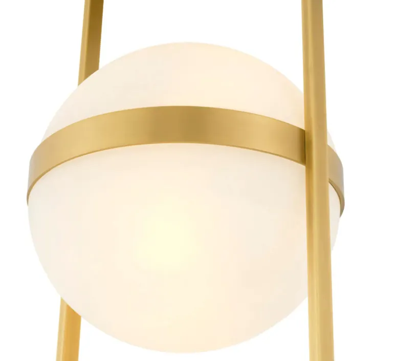 Plafonnier & Spot*Eichholtz Plafonnier, Dover, , L38cm, H105cm - laiton antique, verre opalin