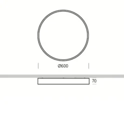 Plafonnier & Spot*ONOK Plafonnier, DRONE, , LED, 3000k, 6680lm, Ø60cm, H7cm - NOIR