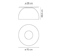 Plafonnier & Spot*Vibia Plafonnier, Duo Petra 4879, , LED, dim, 2700K, 207 lm, Ø70cm, H38,5cm - beige