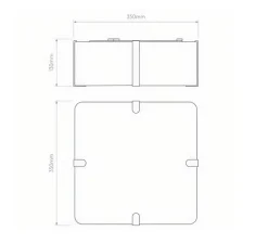 Plafonnier & Spot*Astro Plafonnier, Elba Square 350, , Ø35cm, H13cm - blanc