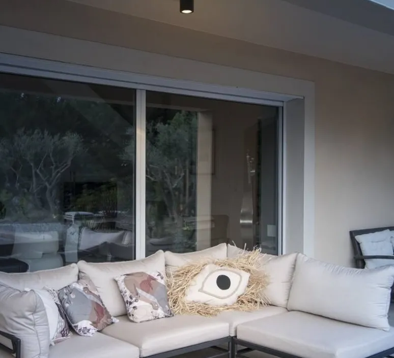 Plafonnier & Spot*SLV Plafonnier, Enola Oculus, , IP65, LED, dim, 3000-4000K, 1100 lm, Ø10cm, H12cm - anthracite