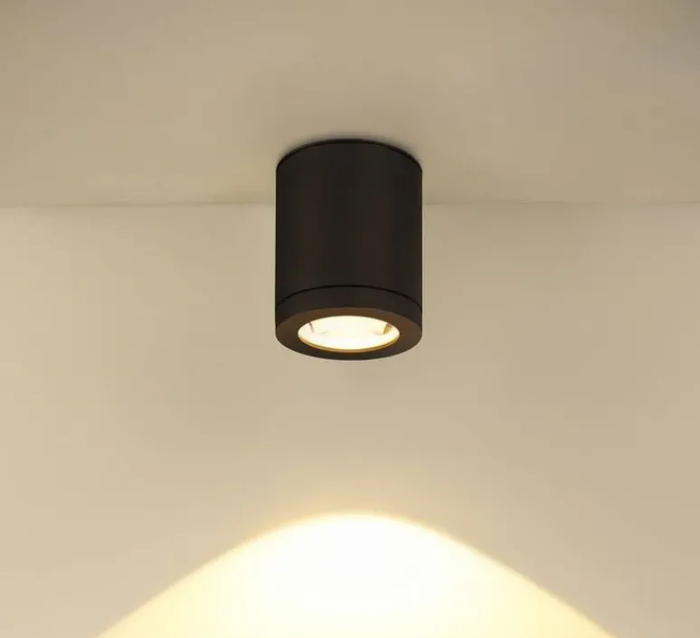 Plafonnier & Spot*SLV Plafonnier, Enola Oculus, , IP65, LED, dim, 3000-4000K, 1100 lm, Ø10cm, H12cm - anthracite