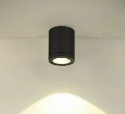 Plafonnier & Spot*SLV Plafonnier, Enola Oculus, , IP65, LED, dim, 3000-4000K, 1100 lm, Ø10cm, H12cm - anthracite