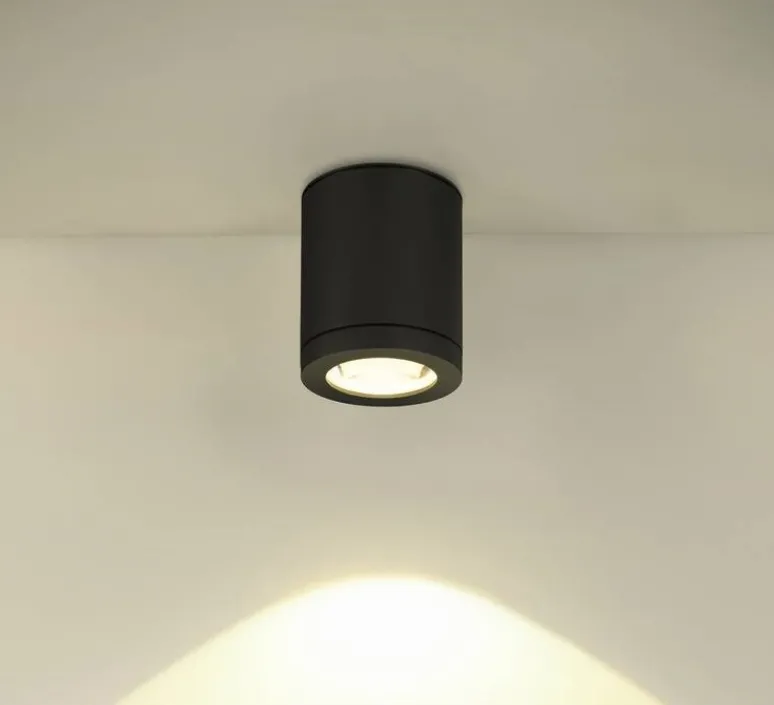 Plafonnier & Spot*SLV Plafonnier, Enola Oculus, , IP65, LED, dim, 3000-4000K, 1100 lm, Ø10cm, H12cm - anthracite