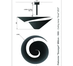 Plafonnier & Spot*Serge Mouille Plafonnier, Escargot 60, , Ø60cm, H40cm - noir