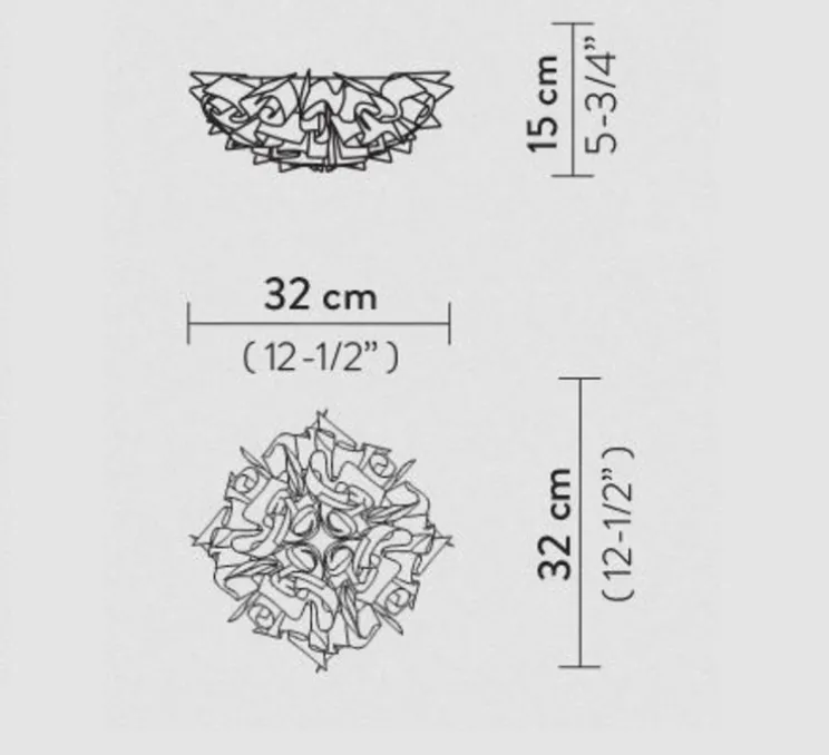 Plafonnier et/ou applique murale, Veli Small, blanc opal, Ø32cm, H15cm - Slamp