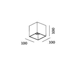 Plafonnier, extérieur, Box 1.0, bronze, IP65, LED, 8W, 2700k, 600lm, L10cm, H10cm - Wever&Ducré