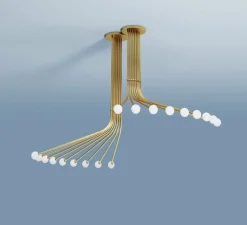 Plafonnier & Spot*Atelier Areti Plafonnier, Fan 567, , L153cm, H150cm - laiton brossé