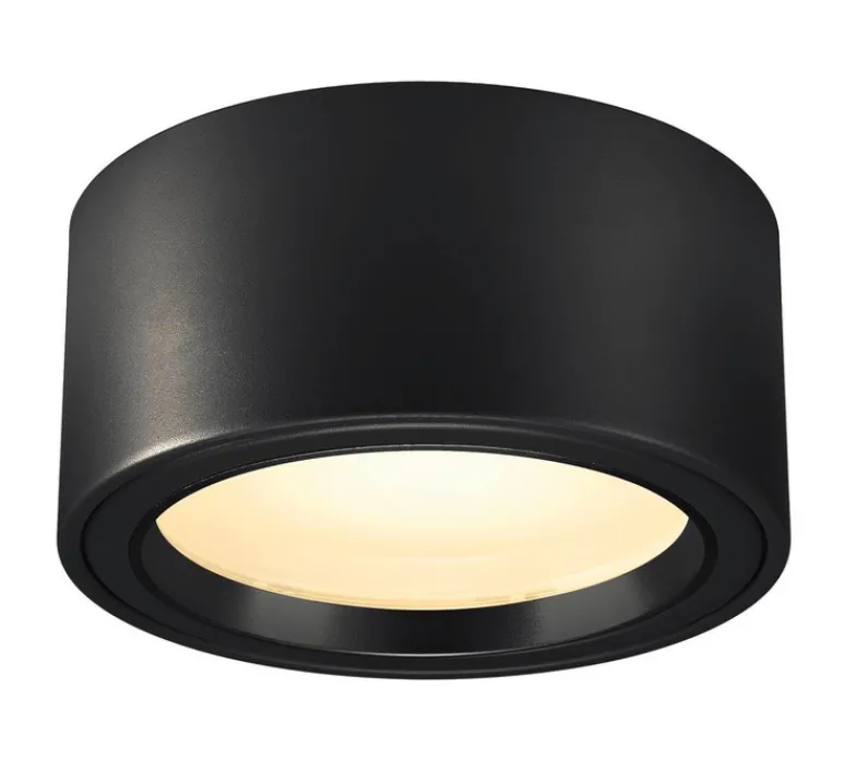 Plafonnier & Spot*SLV Plafonnier, Fera 25, , LED, 3000K, 1800 lm, Ø25cm, H12,5cm - noir