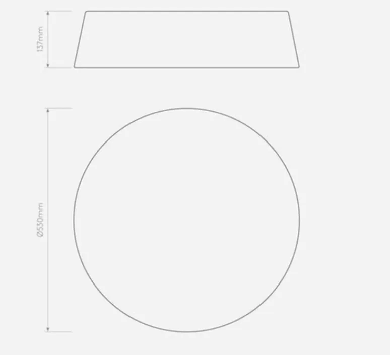 Plafonnier & Spot*Astro Plafonnier, Fife 530, , Ø53cm, H13,7cm - mastic