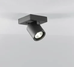 Plafonnier & Spot*Light Point Plafonnier, Focus 1, , LED, 3000K, 540lm, L10cm, H10cm - noir