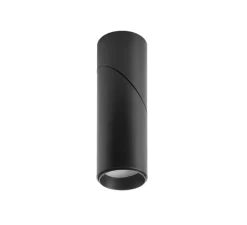 Plafonnier, Galileo articulé, noir mat, IP44, Ø5,5cm, H16cm - MDC
