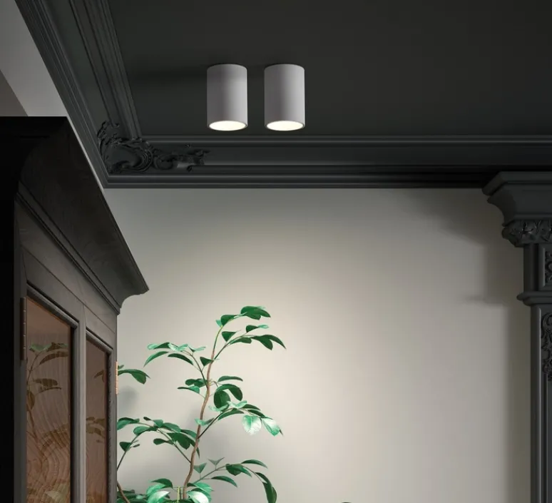 Plafonnier & Spot*MDC Plafonnier, Galileo S, , IP44, Ø6cm, H8,5cm - blanc mat