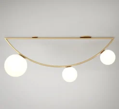 Plafonnier, Girlande Single, laiton, L100cm, H26,8cm - Atelier Areti