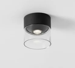 Plafonnier & Spot*ONOK Plafonnier, Glass, , IP65, LED, 3000K, 400 lm, Ø11,3cm, H10,5cm - anthracite