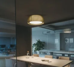 Plafonnier & Spot*LEDS C4 Plafonnier, Gong, , LED, dim, 2700K, 1464 lm, Ø61,2cm, H24,8cm - vert